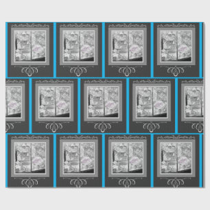 Papier Cadeau Cadeaux des années 1930 pour Baby Store Fenêtre Bl