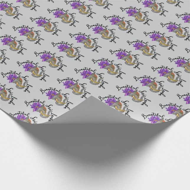 Papier Cadeau Cadeaux sri lankais avec éléphant et lotus (Coin)