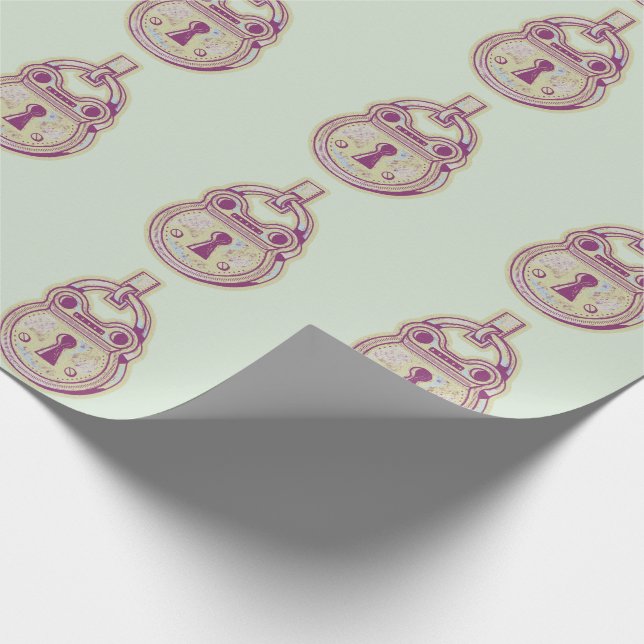 Papier Cadeau cadenas vintage (Coin)