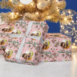 Papier Cadeau Cadre de pin doré
