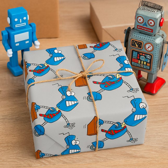Papier Cadeau Cadre supérieur robot (Créateur téléchargé)