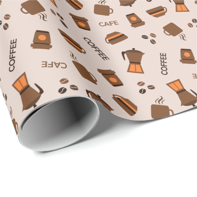 Papier Cadeau Café (Coin rond)