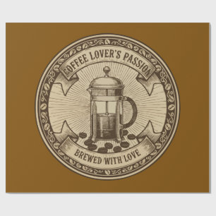 Papier Cadeau Café Artisanal à la Presse Française   "Infusion" 