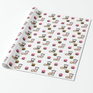 Papier Cadeau Café et gâteaux
