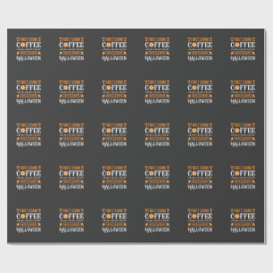 Papier Cadeau Café Halloween d'abord puis célébrer la typographi