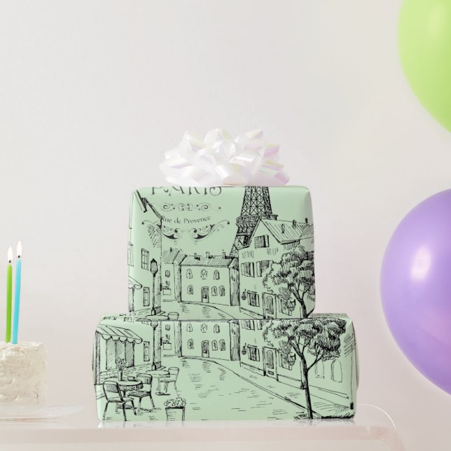 Papier cadeau Café Paris (Cadeaux de fête)