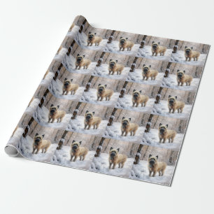 Papier Cadeau Cairn Terrier Laissez tomber la neige Noël