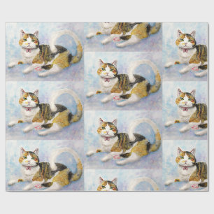 Papier Cadeau CALICO CAT anniversaire de toute occasion WRAPPER