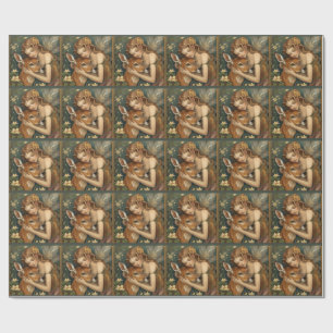Papier Cadeau Câlin de fée - Le cœur tendre de la nature
