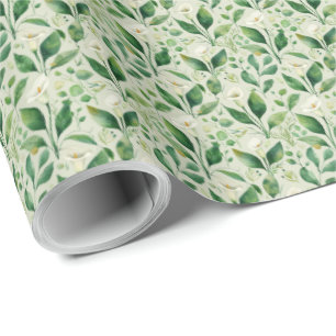 Papier Cadeau Calla Lily Botanique Verdure Florale Enveloppement