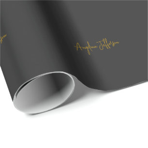 Papier Cadeau Calligraphie de nom Professionnel Élégant Couleur 