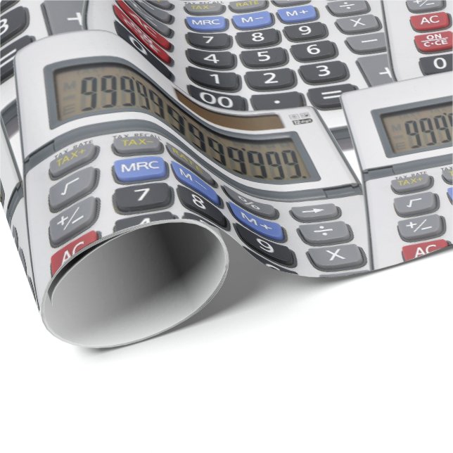 Papier Cadeau calques de calculateurs (Coin rond)