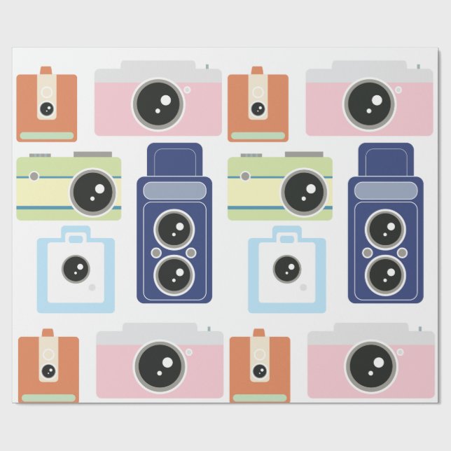 Papier Cadeau caméras (Plat)