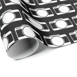 Papier Cadeau caméras en noir