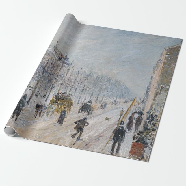Papier Cadeau Camille Pissarro - Boulevards extérieurs, Effet Ne (Déroulé)
