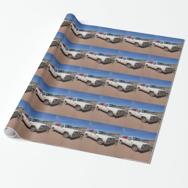 Papier Cadeau Camion de 1986 Dodge (Déroulé)