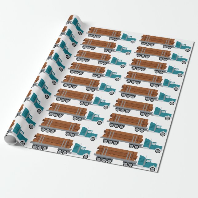 Papier Cadeau Camion de journalisation (Déroulé)