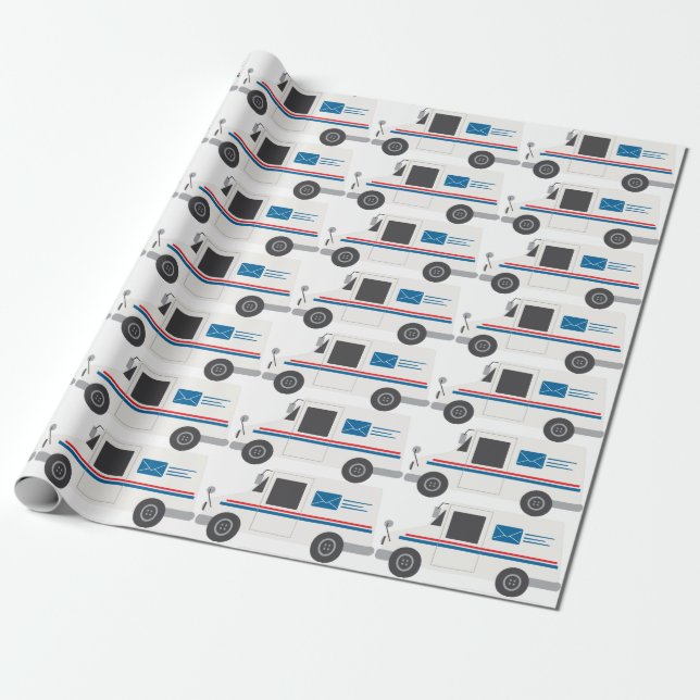 Papier Cadeau Camion de messagerie (Déroulé)