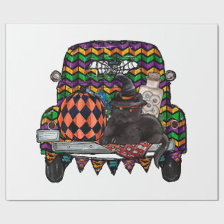 Papier Cadeau Camion d'Halloween