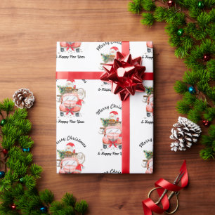 Papier Cadeau camion Drôle de nouvelle année