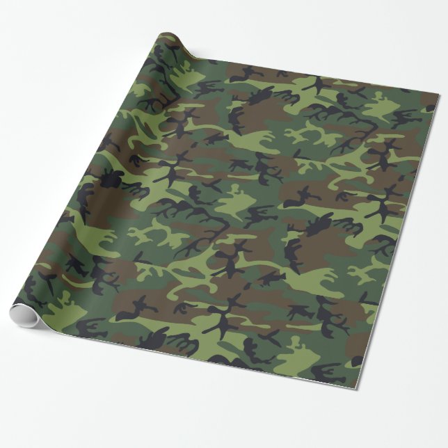 Papier Cadeau Camion militaire de Green Forest (Déroulé)