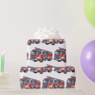 Papier Cadeau Camion rouge