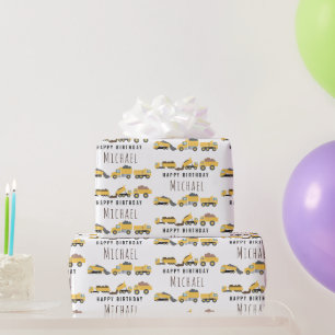 Papier Cadeau Camions de construction Camions de construction No