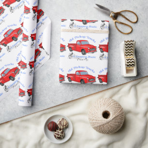 Papier Cadeau Camions et musique country