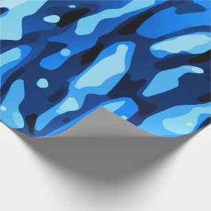 Papier Cadeau Camo bleu Abstrait Motif