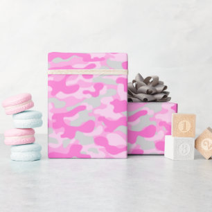 Papier Cadeau Camo rose