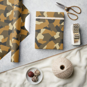 Papier Cadeau Camo Suédois Avancé Brown