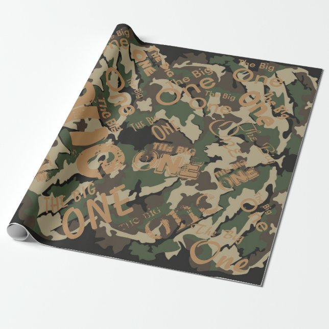 Papier Cadeau Camo The Big One Wrapper Paper (Déroulé)