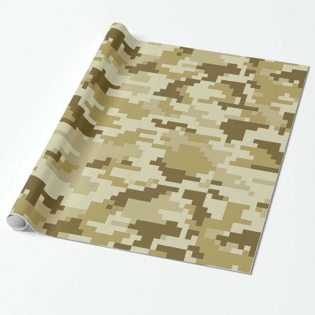 Papier Cadeau Camouflage/Camo de désert de 8 de bit Digitals de (Déroulé)