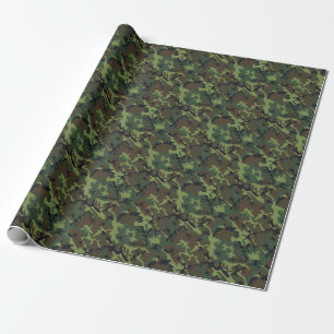 Papier Cadeau Camouflage classique de Camo Militaire Vert