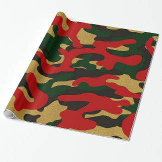 Papier Cadeau Camouflage de Noël