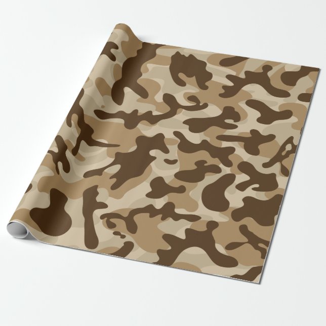 Papier Cadeau Camouflage du désert (Déroulé)