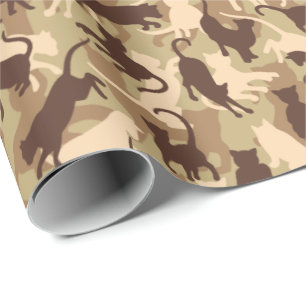 Papier Cadeau Camouflage du désert des chats