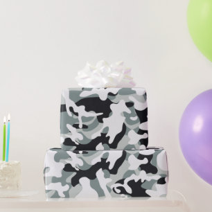 Papier Cadeau Camouflage Poussière de Neige