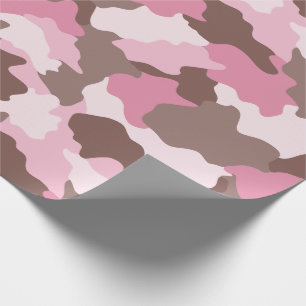 Papier Cadeau Camouflage rose