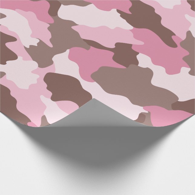 Papier Cadeau Camouflage rose (Coin)