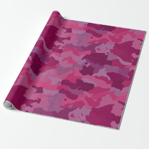Papier Cadeau Camouflage rose