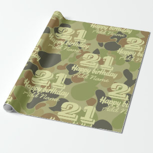Papier Cadeau Camouflage vert Auscam