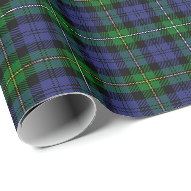 Papier Cadeau Campbell de tartan de Loudoun (Coin rond)
