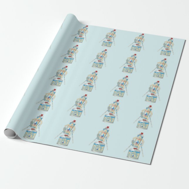 Papier Cadeau Camping gaz caniseurs drôle randonnée (Déroulé)