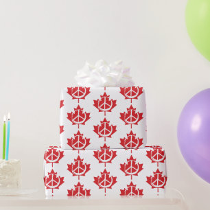 Papier Cadeau canada, fête du canada, feuille d'érable, n'est pa