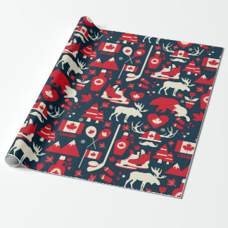 Papier Cadeau Canada motif transparent