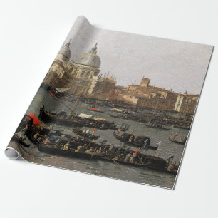Papier Cadeau Canaletto Venise, le bassin San Marco