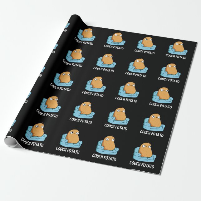 Papier Cadeau Canapé pomme de terre amusante pomme de terre BG f (Déroulé)