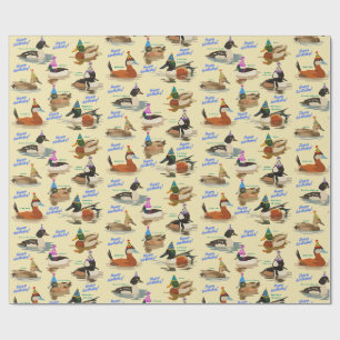 Papier cadeau Canard d'anniversaire