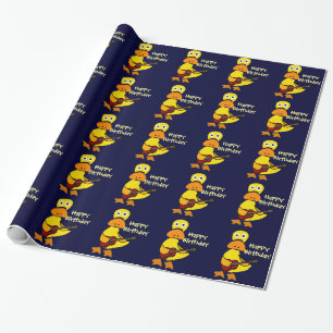 Papier Cadeau Canard drôle jouant le papier d'emballage de